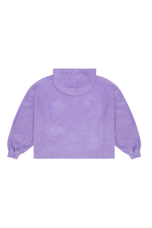 infinite love corduroy boxy hoodie - lavender