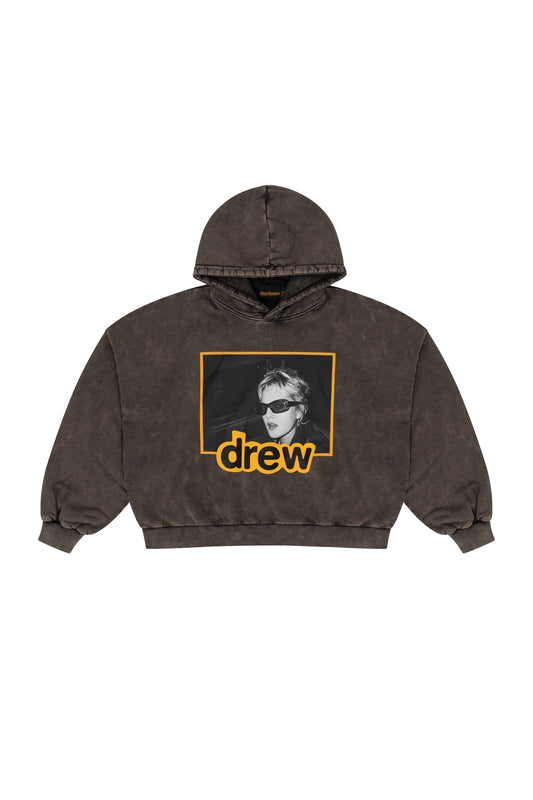 true drew boxy hoodie - vintage black