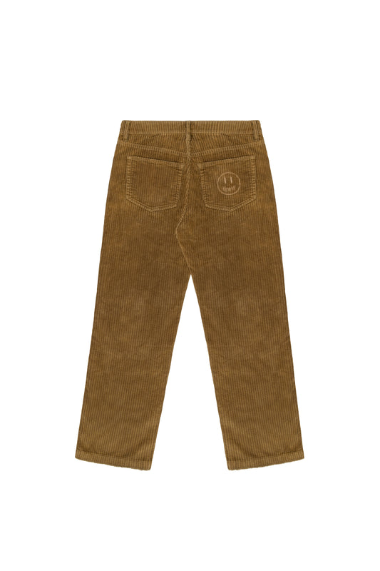 db distressed corduroy pant - washed red brown