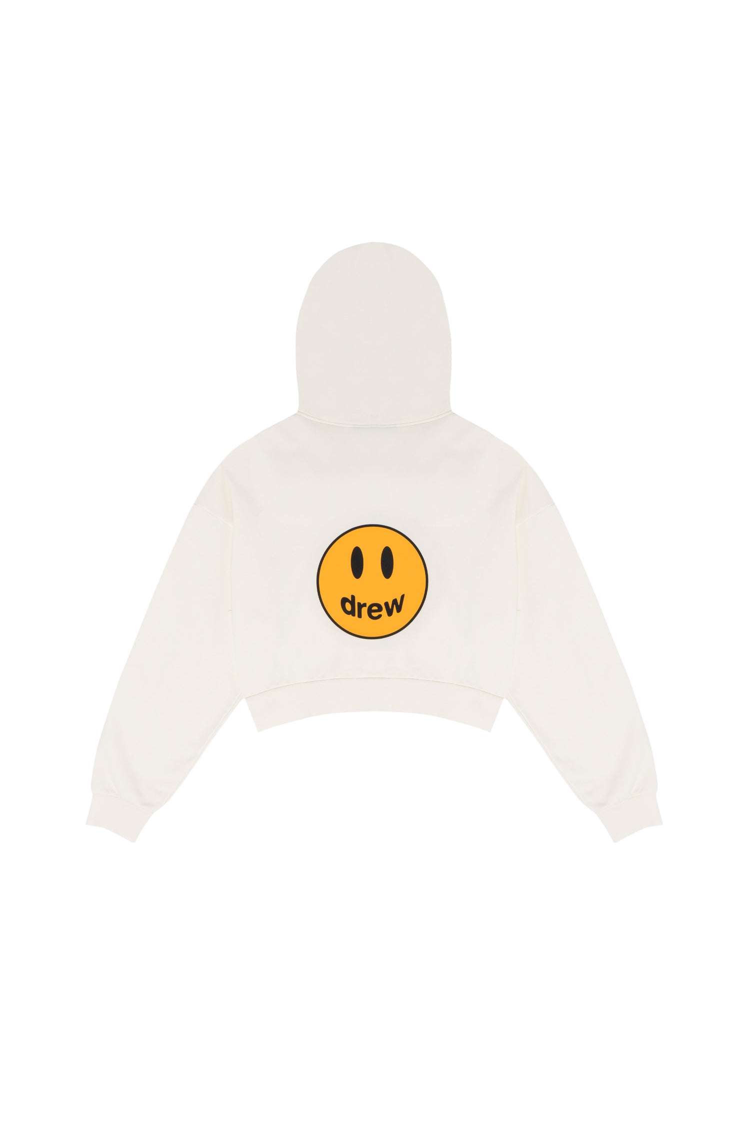 cropped zip up hoodie - off white