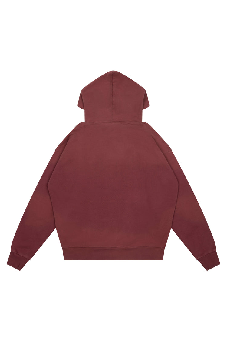 scribble hoodie - faded maroon