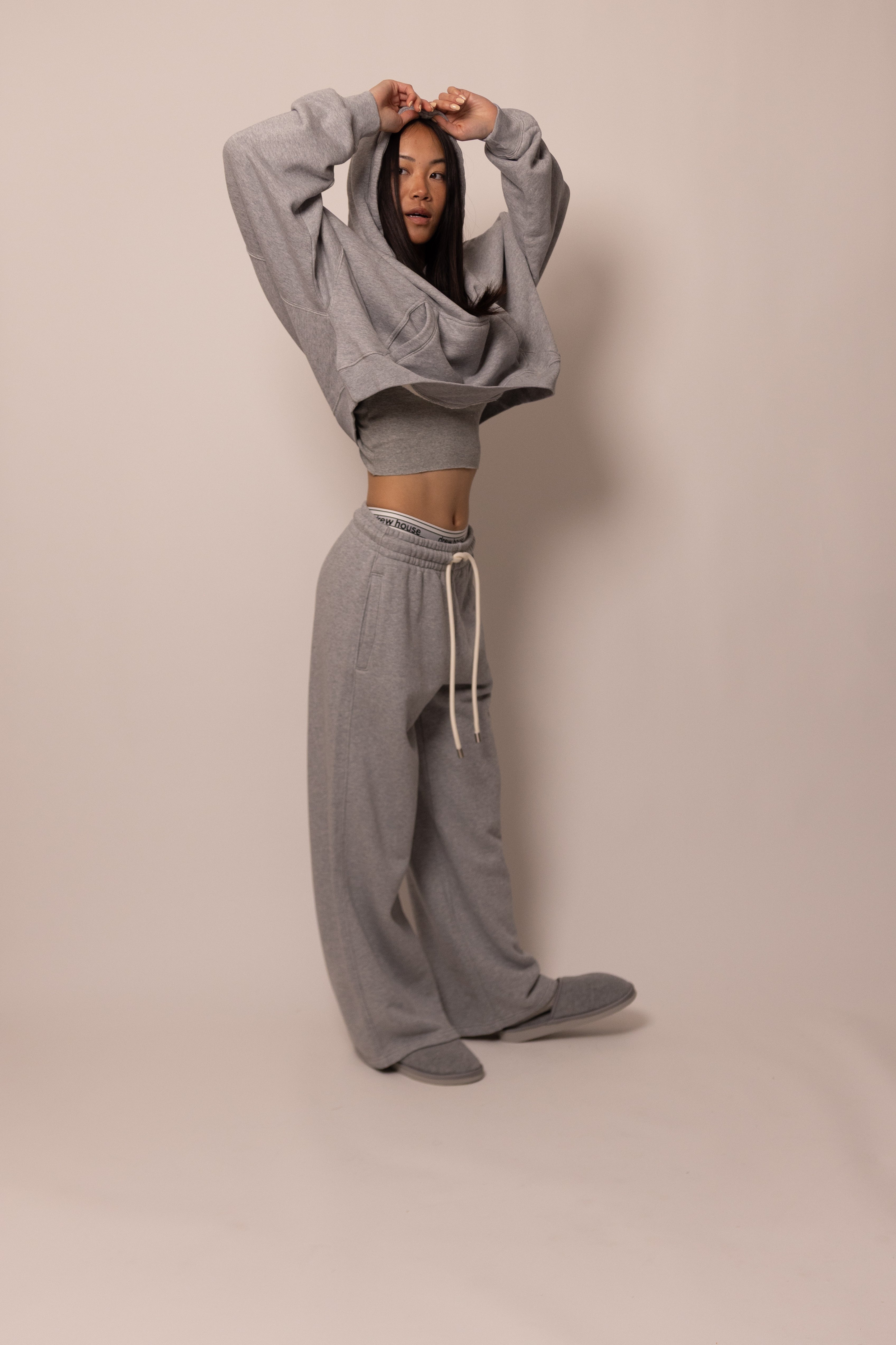 wide leg sweatpant - heather grey – drew house