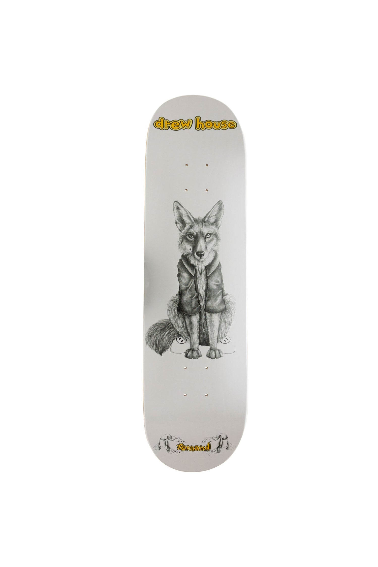 drew house mascot skatedeck white-