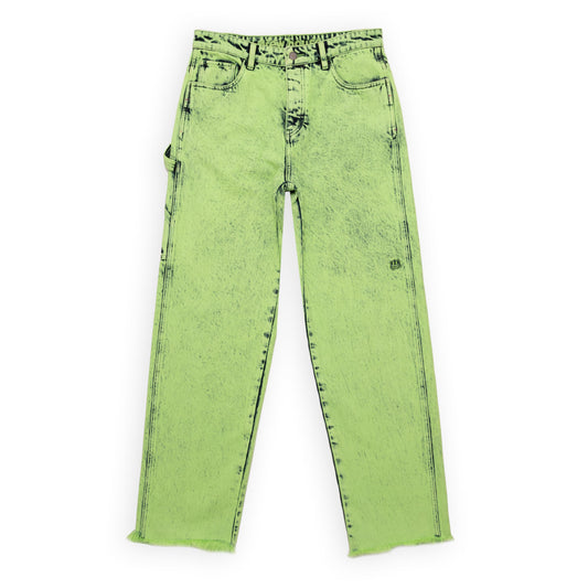 carpenter jean - painted lime