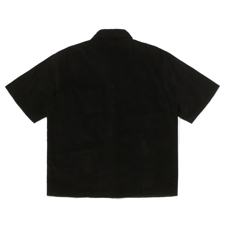 corduroy ss shirt - black