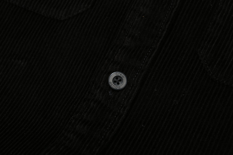 corduroy ss shirt - black