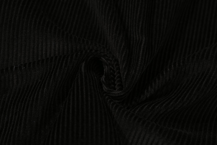 corduroy ss shirt - black