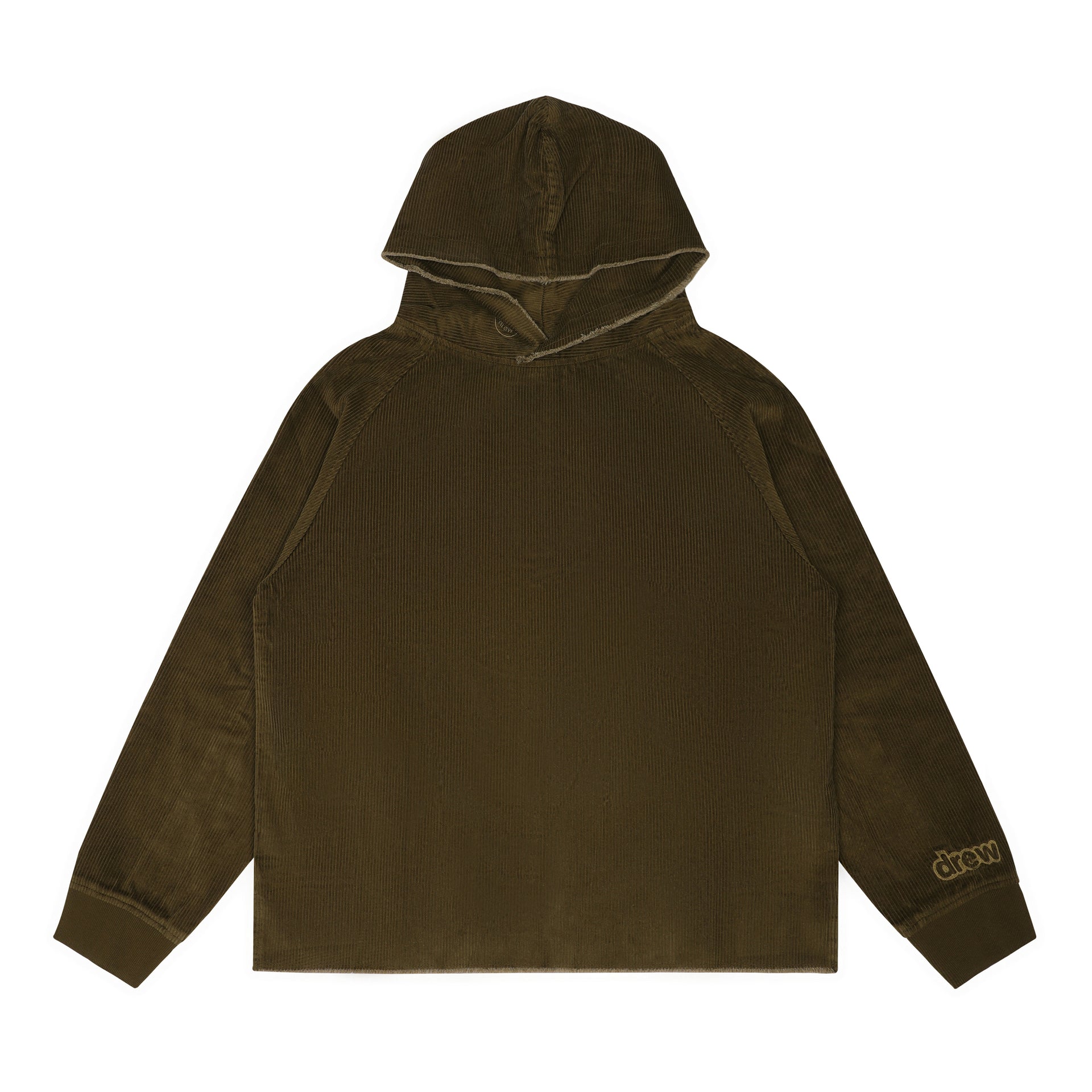 corduroy hoodie midnight olive