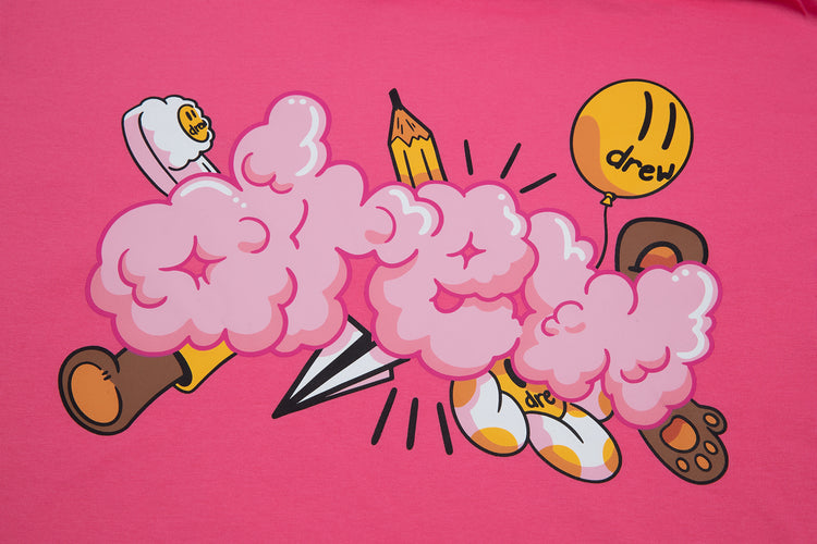 doodle joy ss tee - hot pink