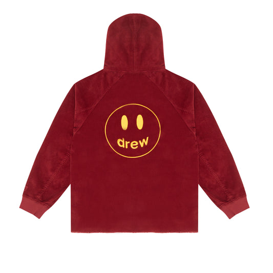 corduroy hoodie - burgundy