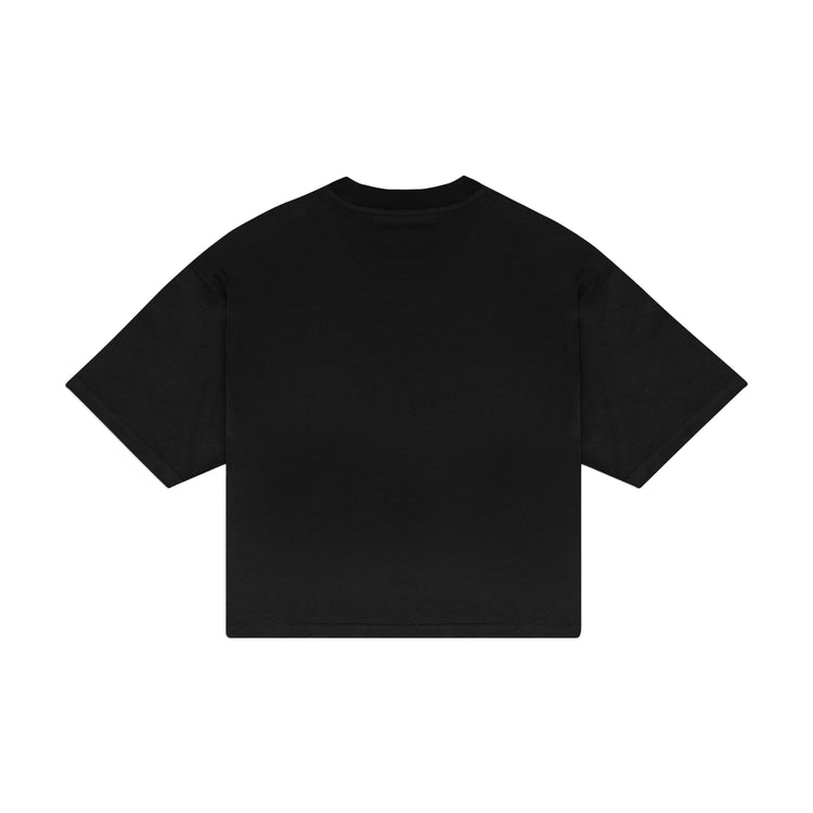 joy boxy ss tee - black