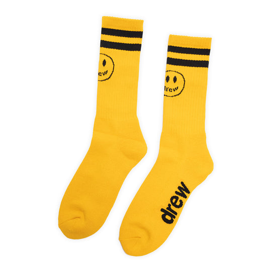 2 pack mascot stripe socks - black/golden yellow