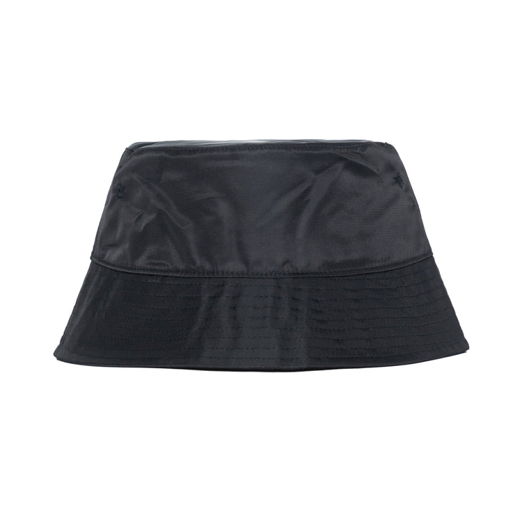 secret patch nylon bucket hat - black