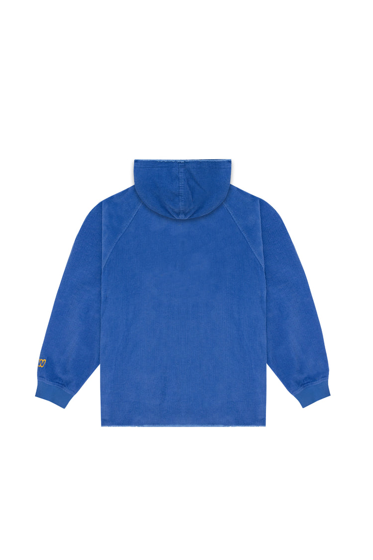 corduroy hoodie - royal blue