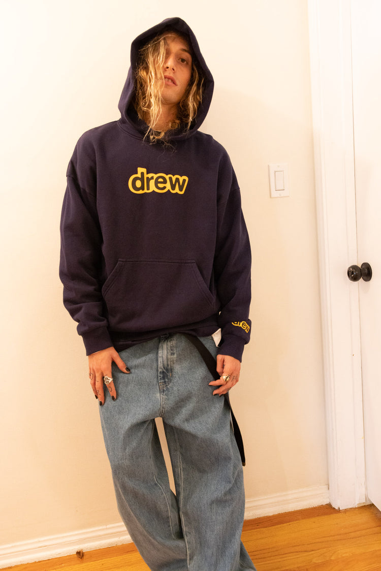 secret hoodie - dark navy – drew house