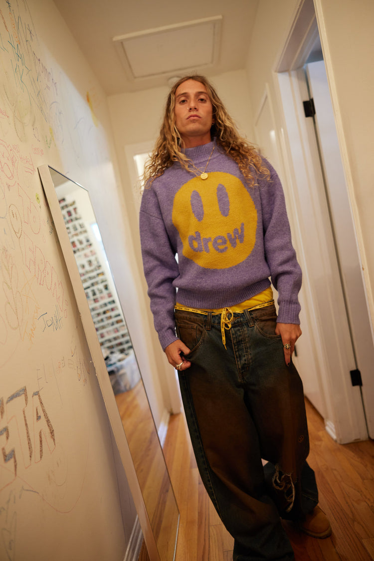 mascot funnel neck sweater - heather amethyst