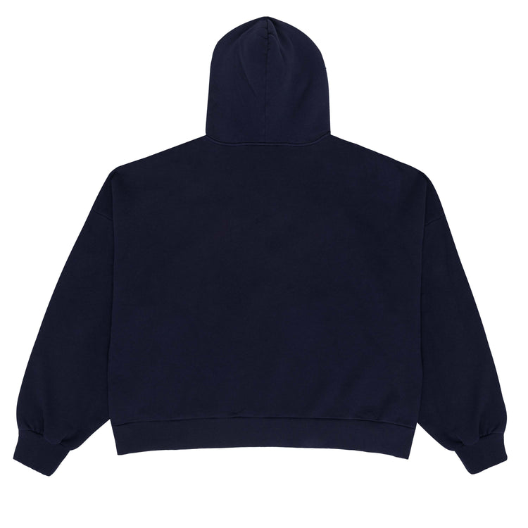 mascot boxy hoodie - dark navy