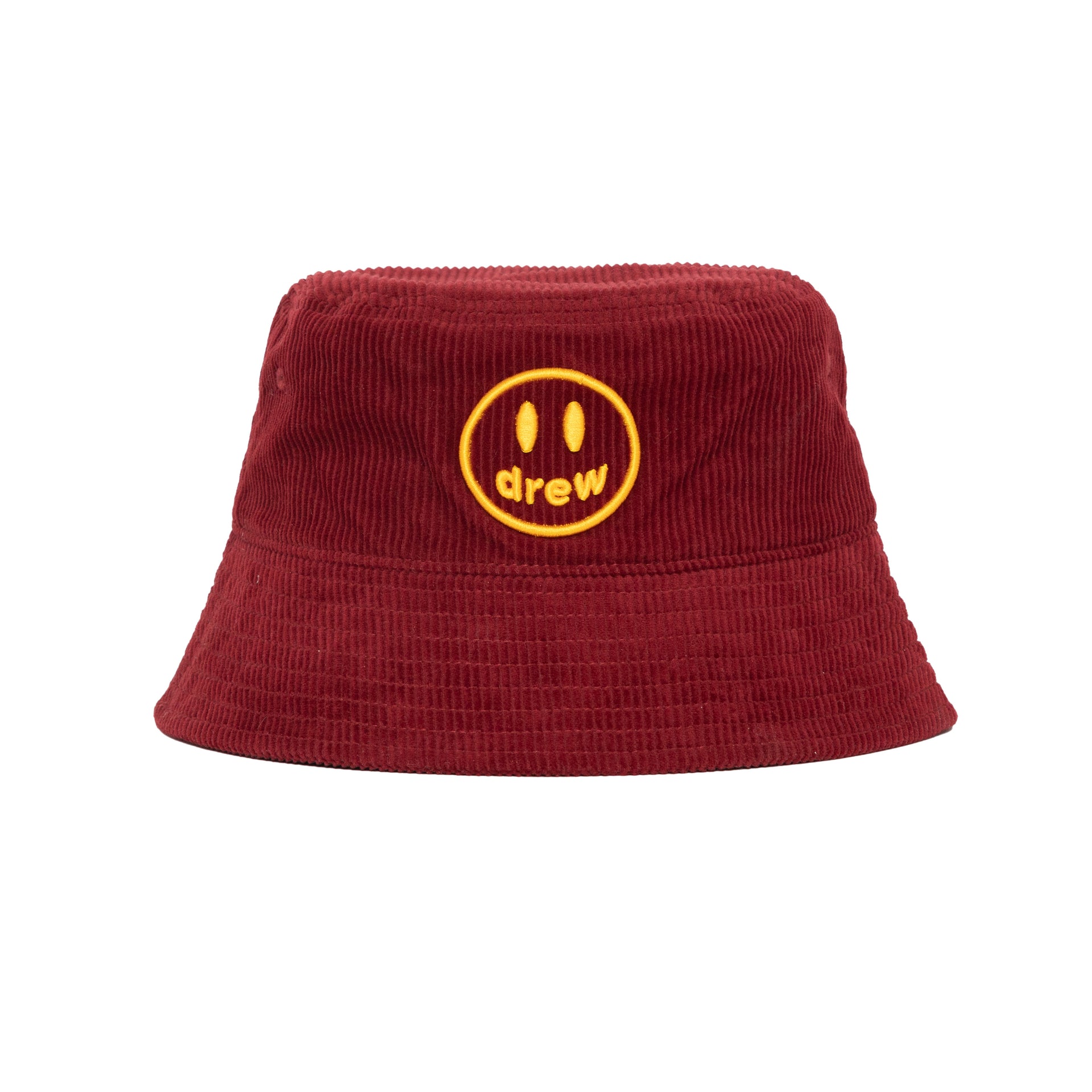 corduroy bucket hat burgundy – drew house - Main Image