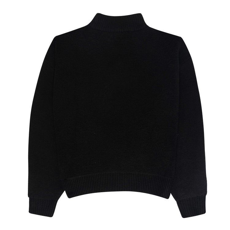 mascot funnel neck sweater - black