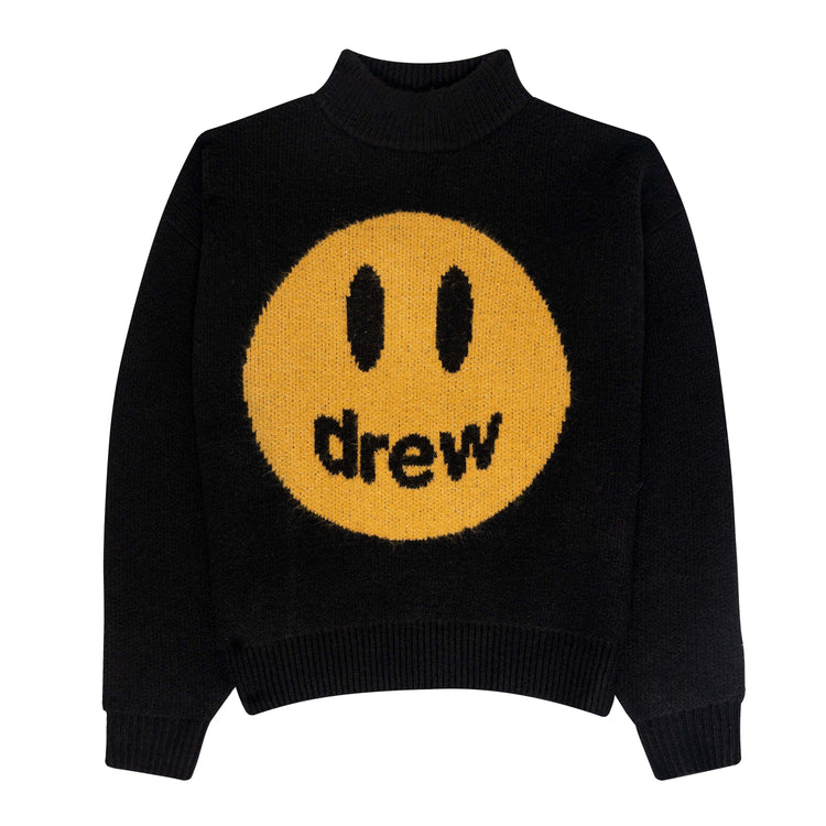 mascot funnel neck sweater - black