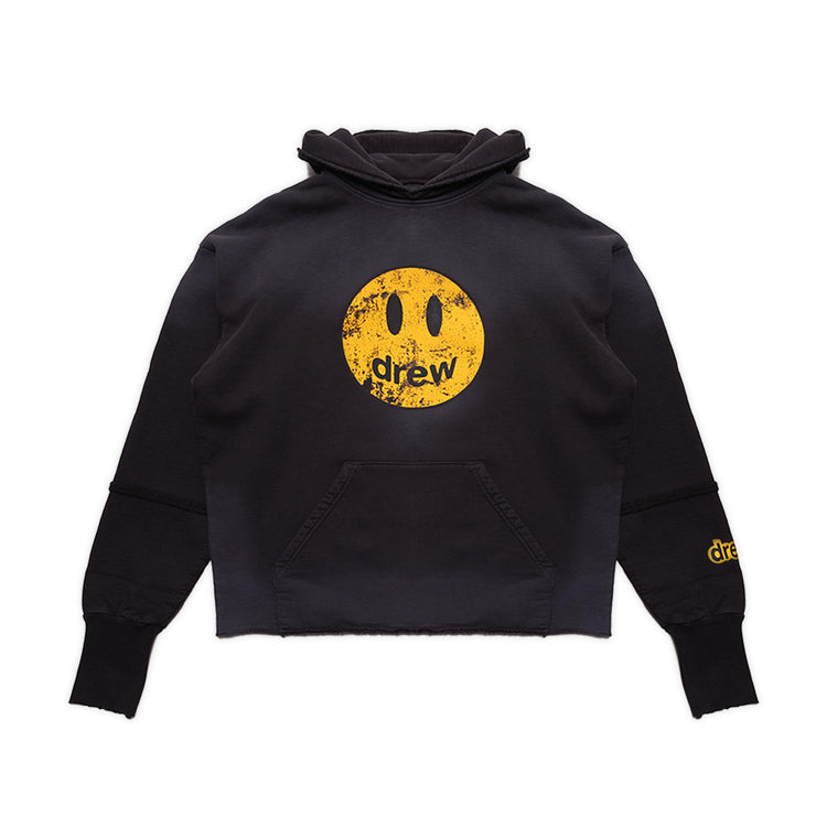 mascot deconstructed hoodie - faded black