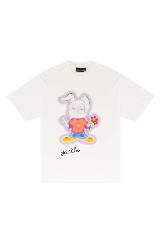 peace love & jackie ss tee - off white