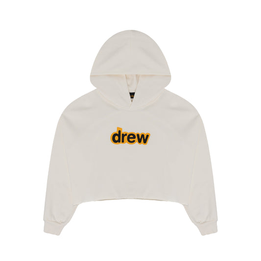 secret cropped hoodie - off white
